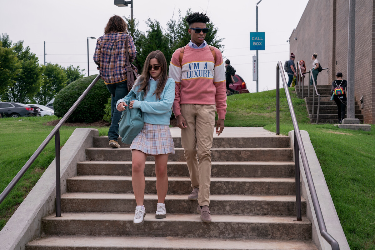 Juliette and her impeccably dressed best friend, Ben - Romance Isn't Dead (Yet) in These ‘First Kill’ Photos