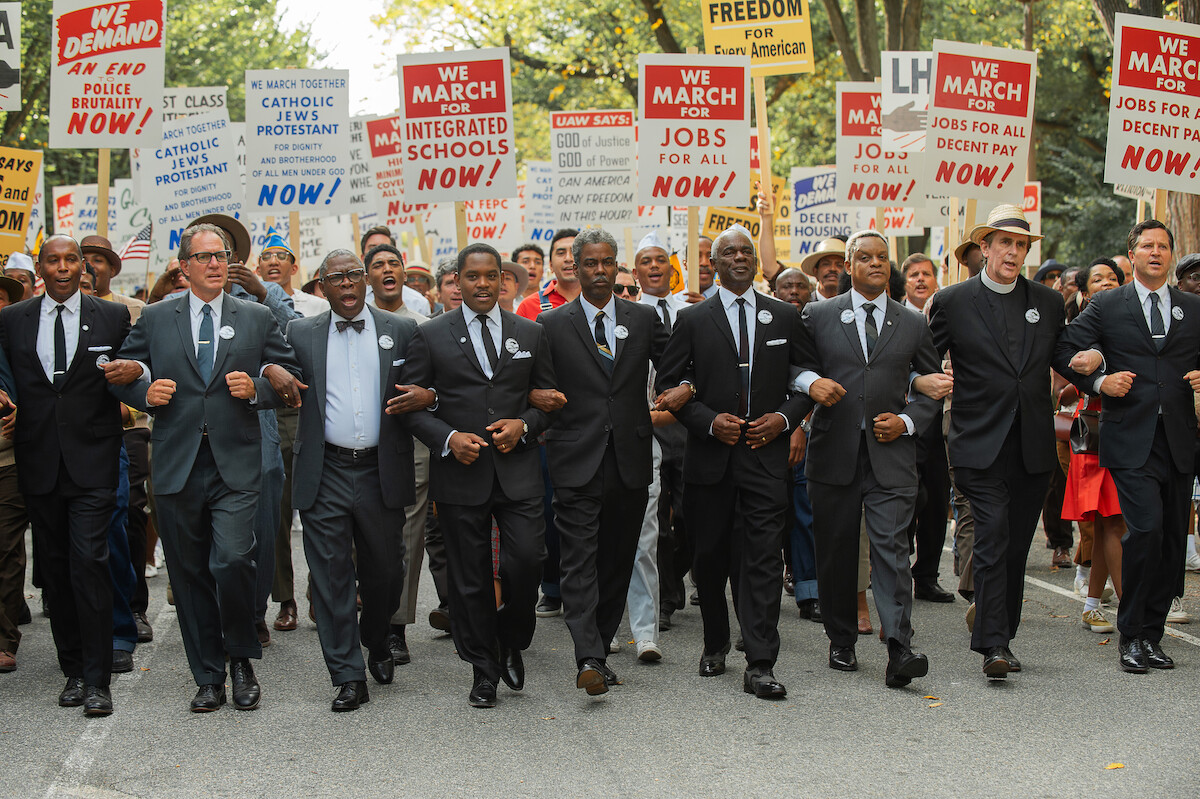 Michael Potts as Cleve Robinson, Aml Ameen as Martin Luther King Jr., Chris Rock as NAACP Exec. Dir. Roy Wilkins, Glynn Turman as A. Philip Randolph and Kevin Mambo as Whitney Young.