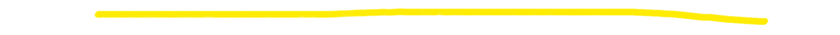 A thick, wavy yellow line on a solid black background, stretching horizontally across the image, with the line tapering off slightly at the right end.