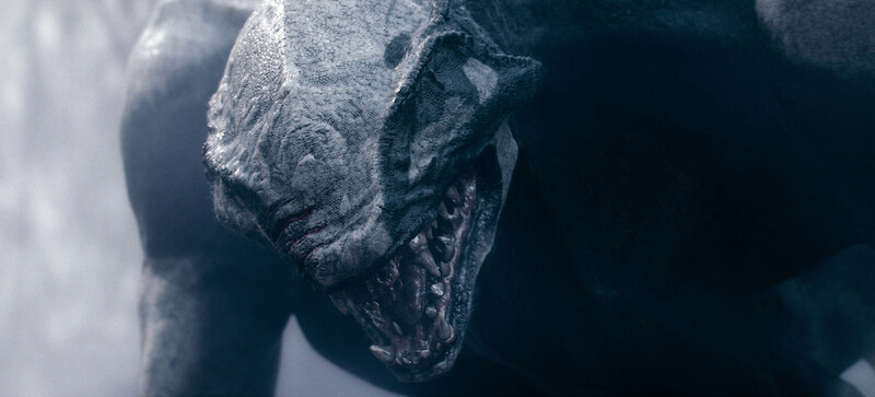 A large gray lizard-like creature in season 1 of 'Avatar: The Last Airbender'