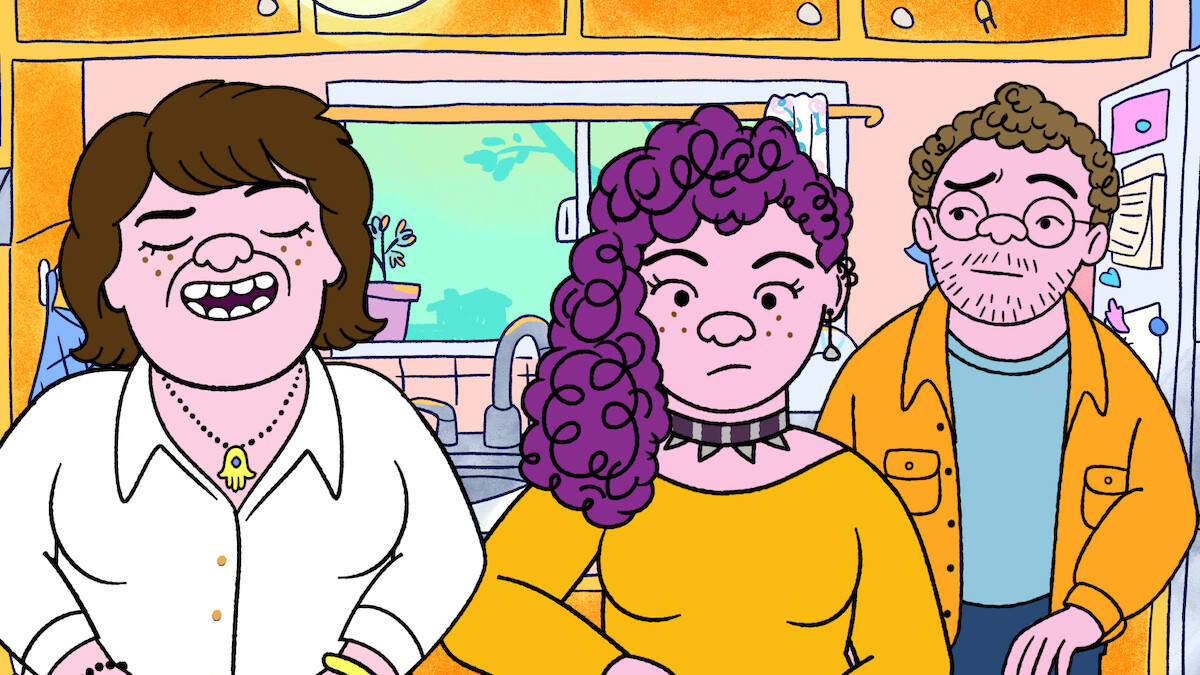 Three animated characters from 'Long Story Short'