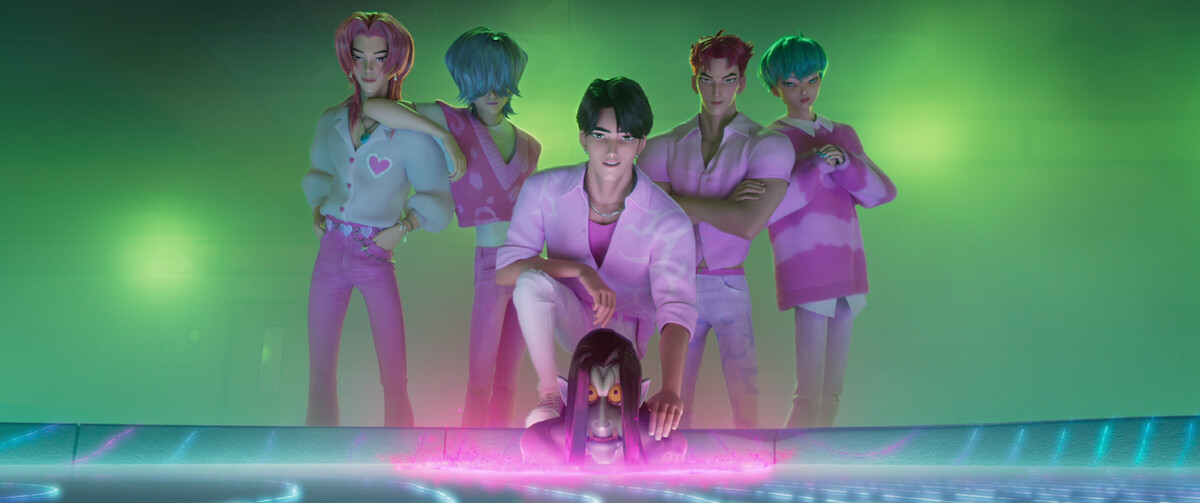 Jinu e os Saja Boys em ‘Guerreiras do K-Pop’