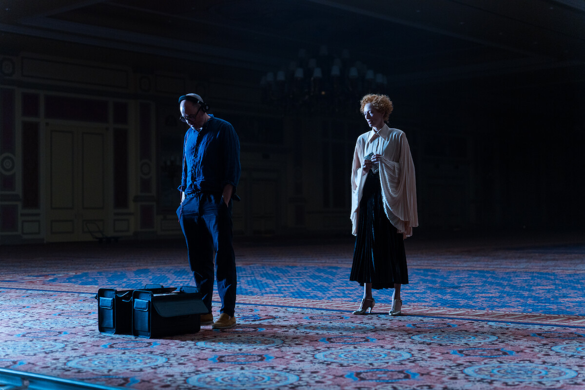 Director Edward Berger and actor Tilda Swinton