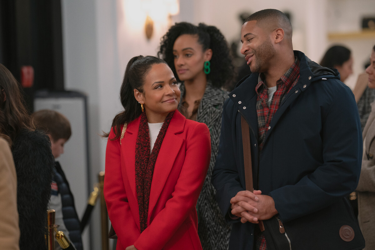 Christina Milian as Layla and Devale Ellis as Teddy in ‘Meet Me Next Christmas’
