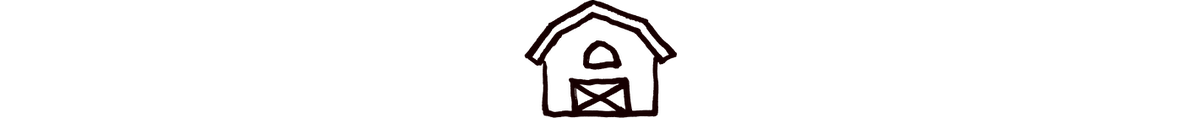 Line illustration of a barn
