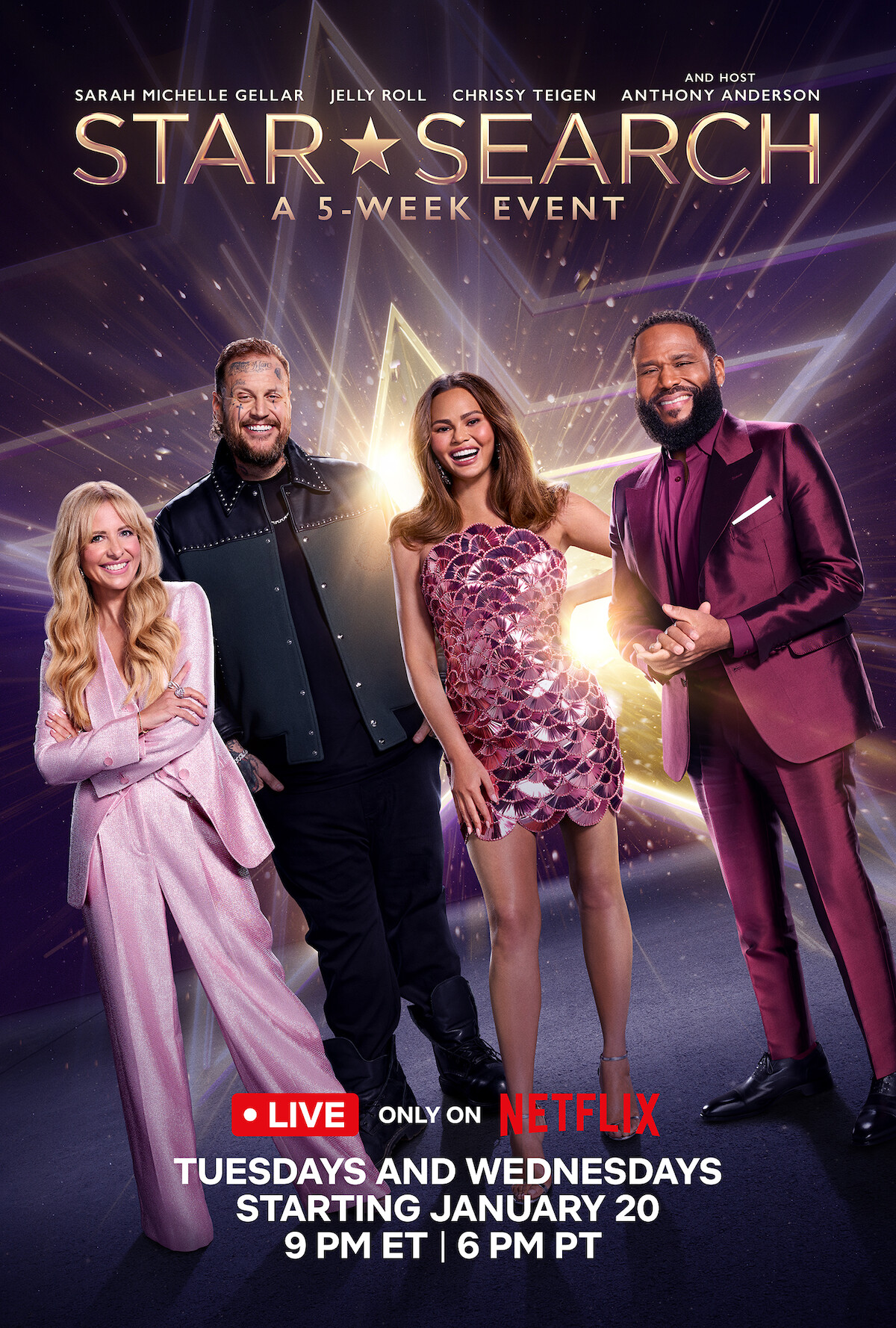 Star Search judges and hosty