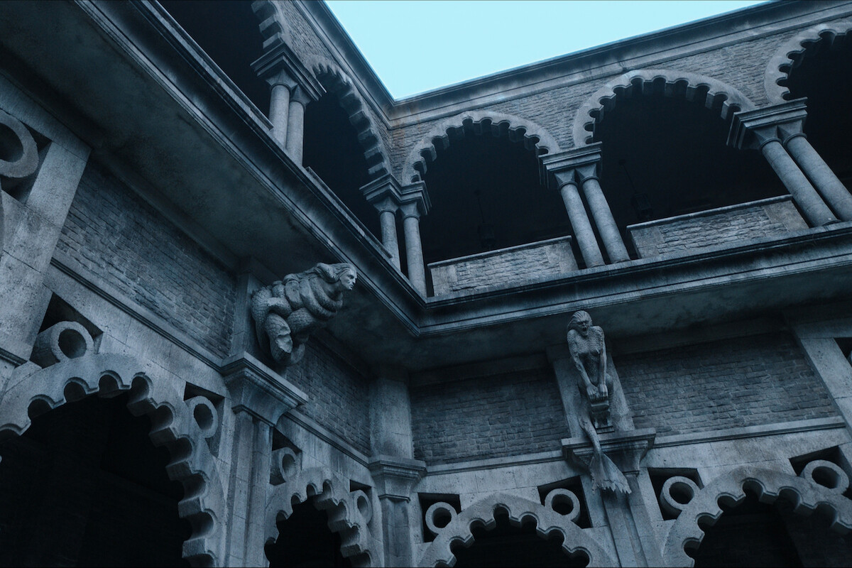 Gargoyles at Nevermore Academy in ‘Wednesday’ Season 1.