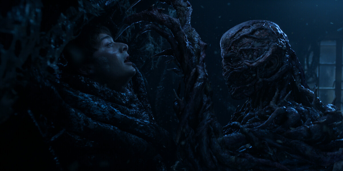 Noah Schnapp as Will Byers and Jamie Campbell Bower as Vecna in ‘Stranger Things 5’