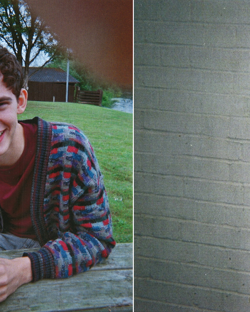 Split view of two disposable camera photos