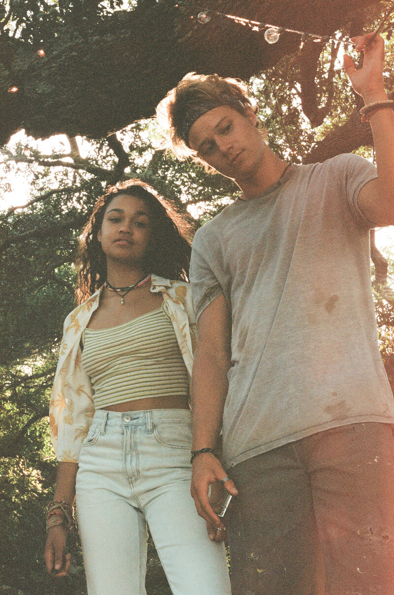 Madison Bailey and Rudy Pankow in Outer Banks Season 1 Behind-the-Scenes Photo Gallery.
