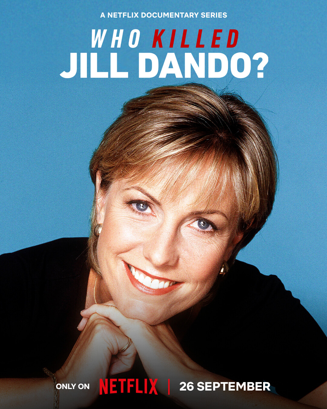 A promotional poster displaying Jill Dando