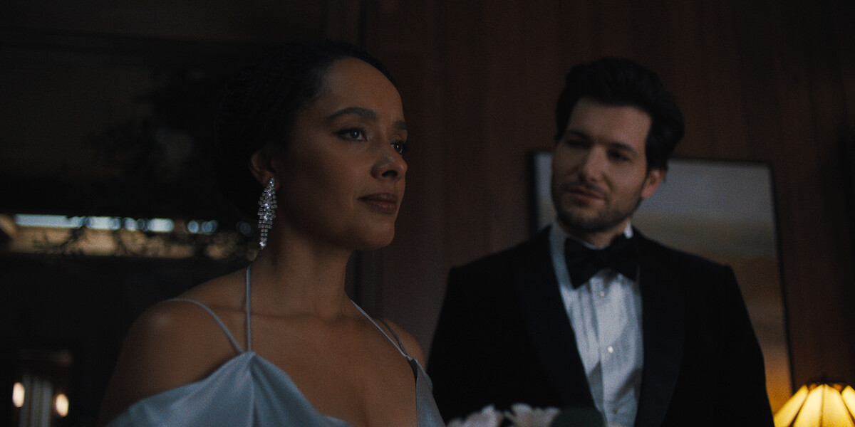 Karla Crome as Nell and Jeff Wilbusch as Jules in ‘Something Very Bad Is Going To Happen’