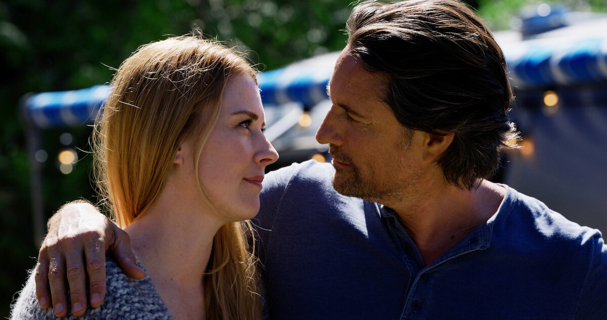 Mel and Jack embrace in the first 10 minutes of Virgin River Season 5