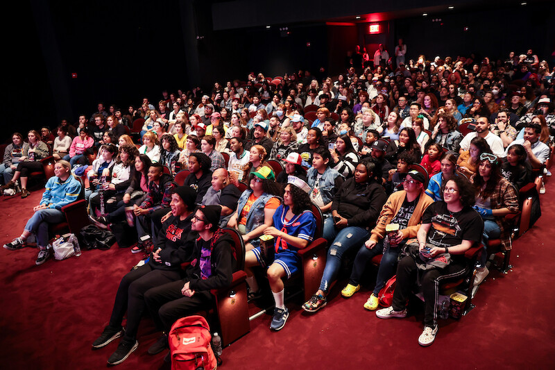 Guests bracing themselves to watch Episodes 8 and 9 of Season 4 in New York City