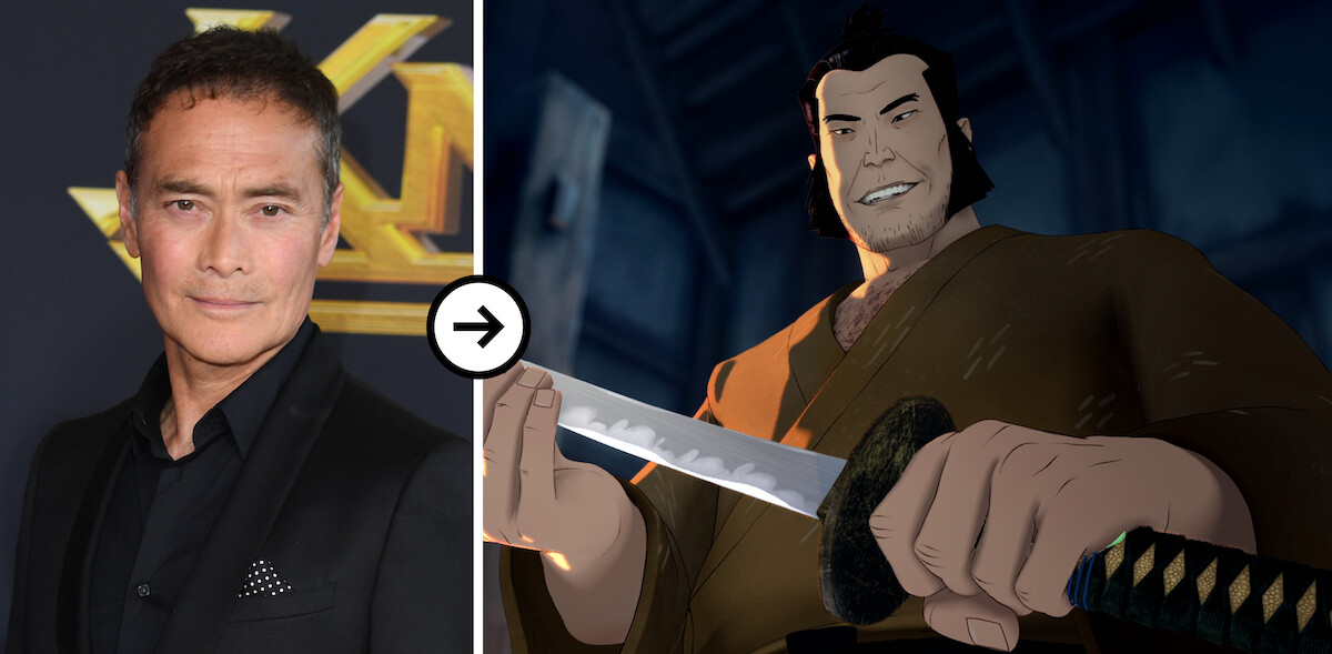 Mark Dacascos left and Chiaki right in ‘Blue Eye Samurai.’