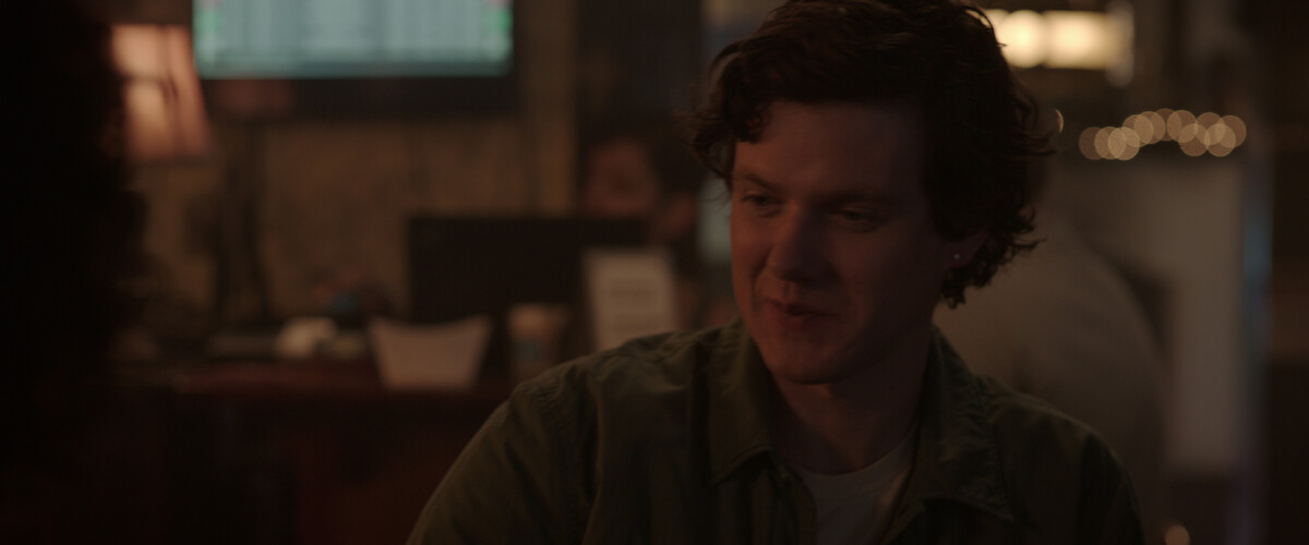 Stan looking at someone off screen.