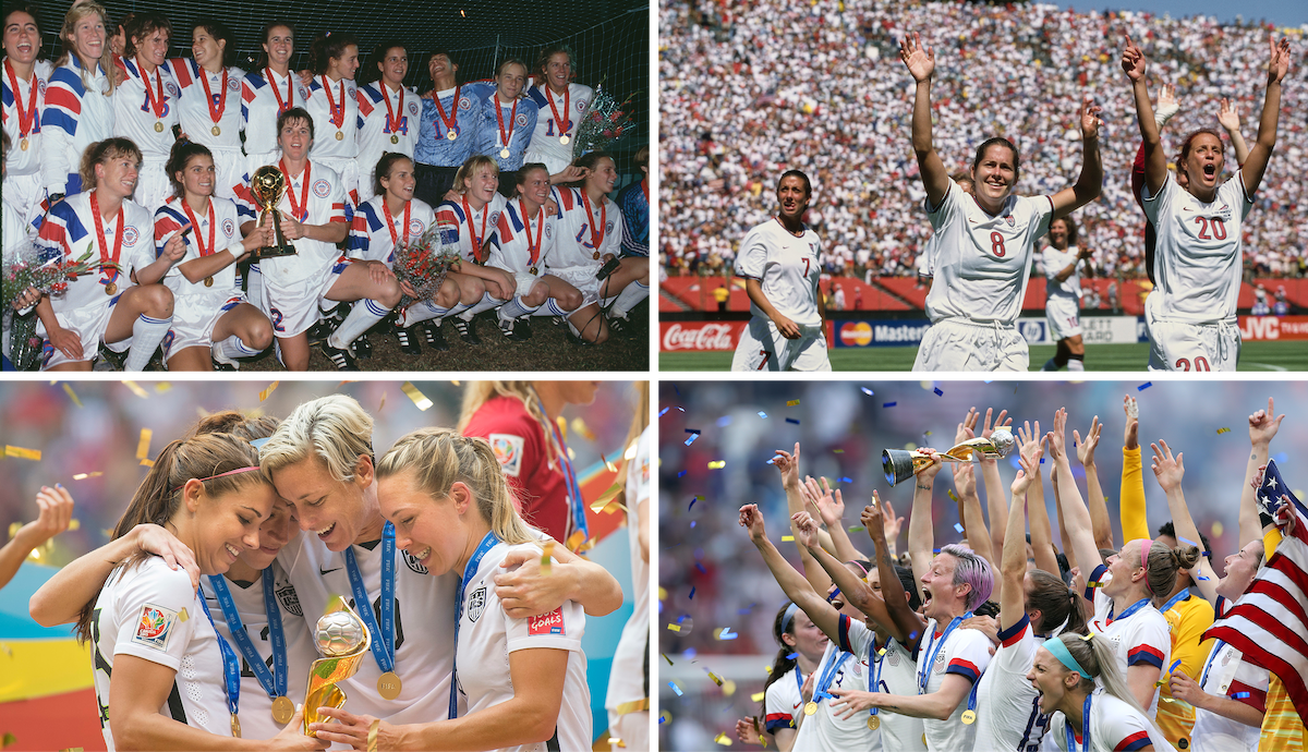 Across four title runs — 1991, 1999, 2015, and 2019 — the US Women’s National Team built one of the defining dynasties in international soccer. From the first FIFA Women’s World Championship to the global spectacle of the modern Women’s World Cup, each trophy marked a different era of American dominance, and a different generation of players carrying the standard forward.