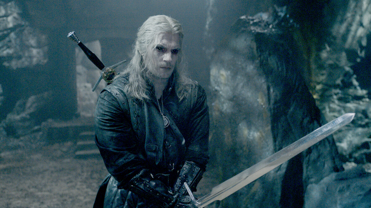 Geralt (Henry Cavill) holds his sword at the ready in ‘The Witcher’ Season 3