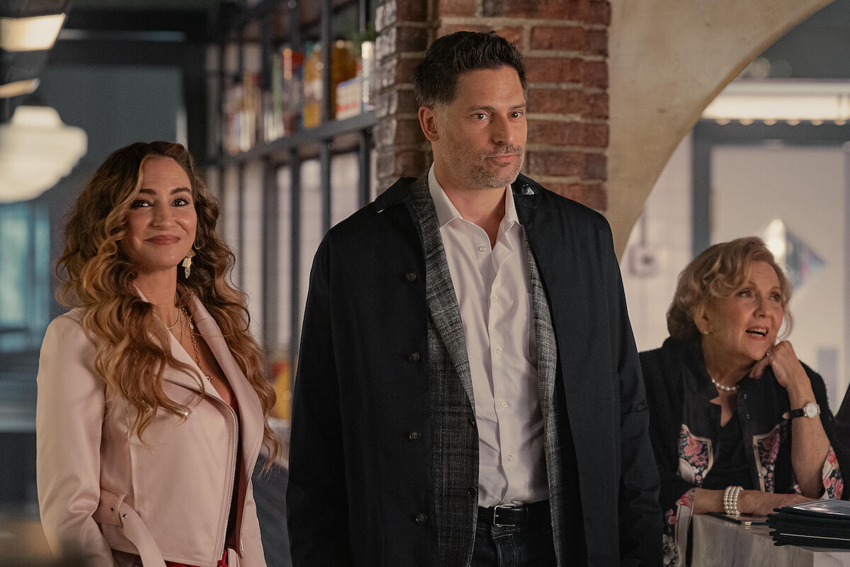 Drea de Matteo as Stella, Joe Manganiello as Bruno and Brenda Vaccaro as Antonella in ‘Nonnas’