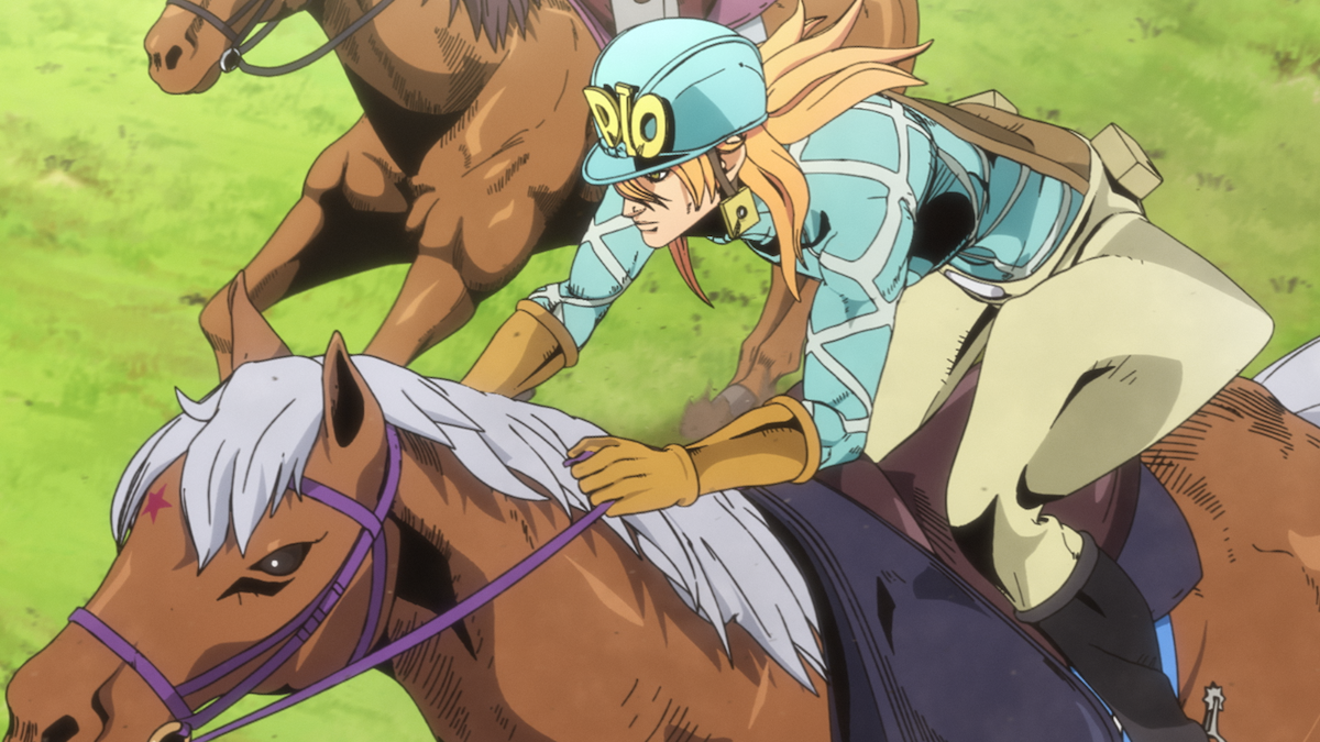 Gyro Zeppelli rides int he Steel Ball Run