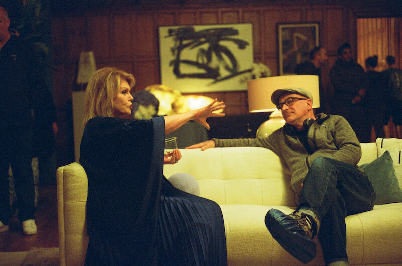 Joanna Lumley as Judith Baker and crew work together behind the scenes in Season 1 of 'Fool Me Once' 