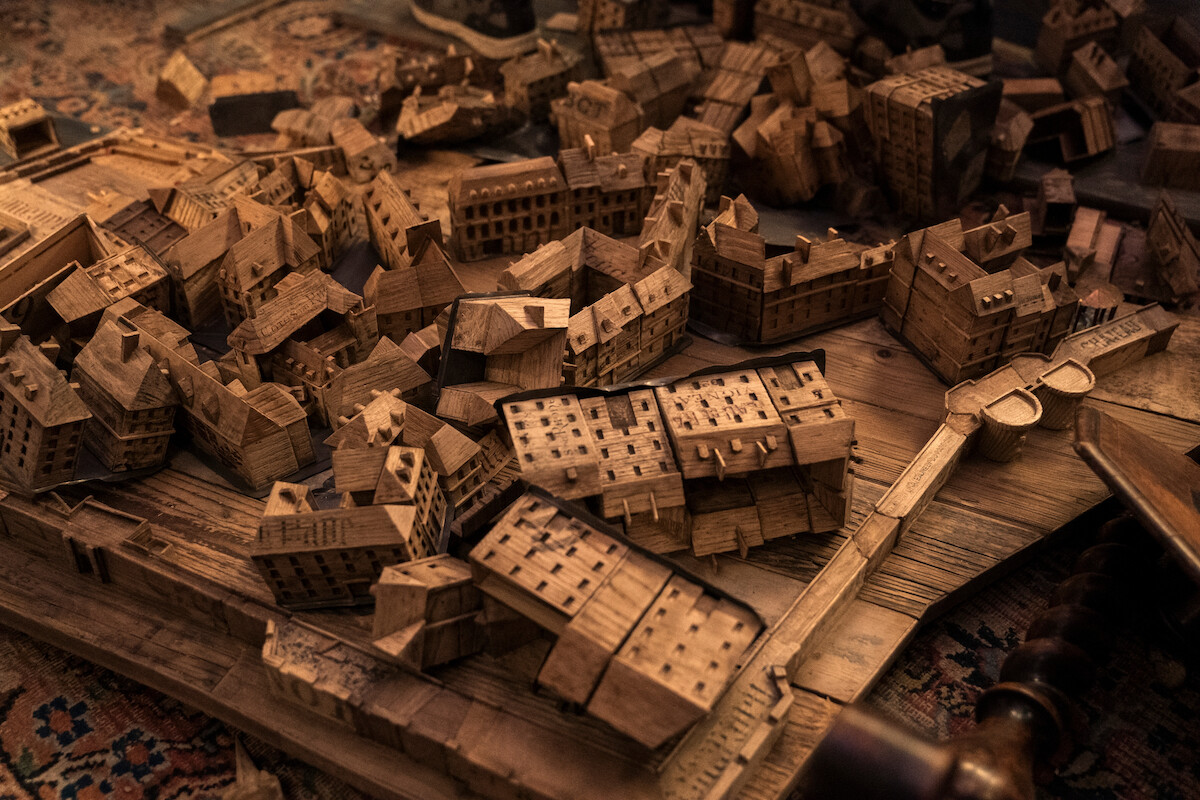 Wooden model of  Saint-Malo and Paris in All the Light We Cannot See.