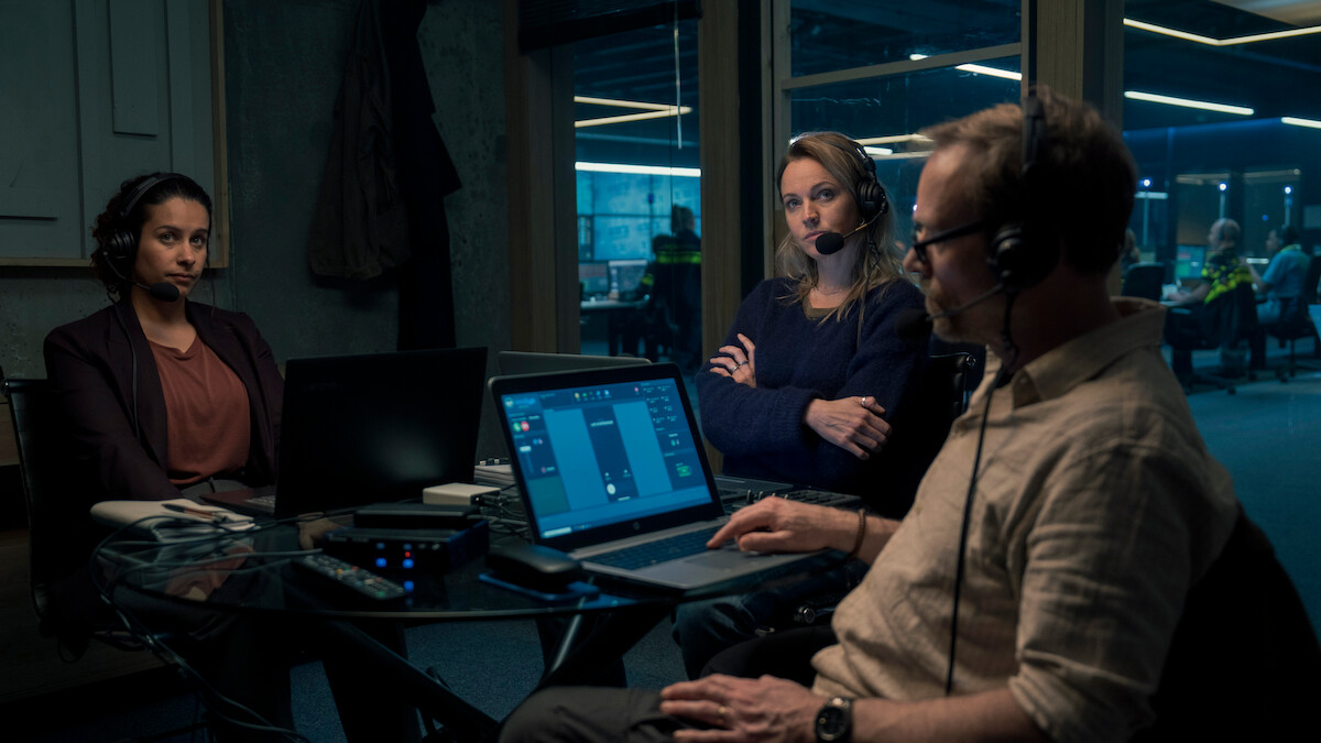 Hostage negotiators sit in a control room in an image from ‘iHostage.’