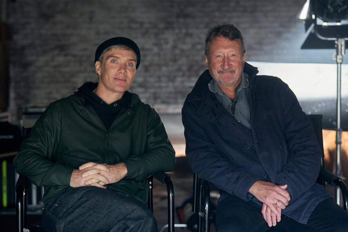 Cillian Murphy and Steven Knight are reunited on the set of the ‘Peaky Blinders’ movie.
