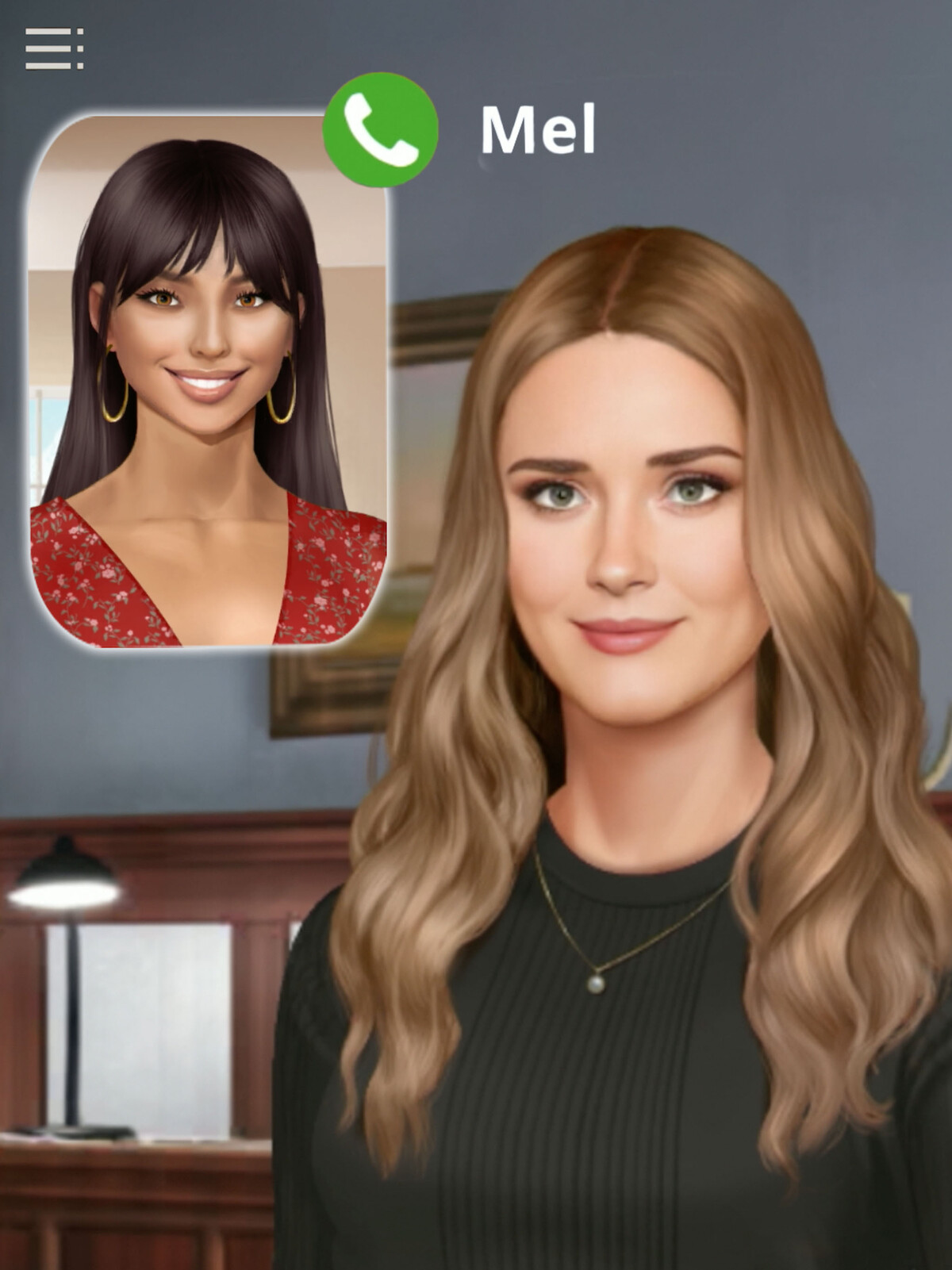 Screenshot of game play from the ‘Virgin River’ mobile game