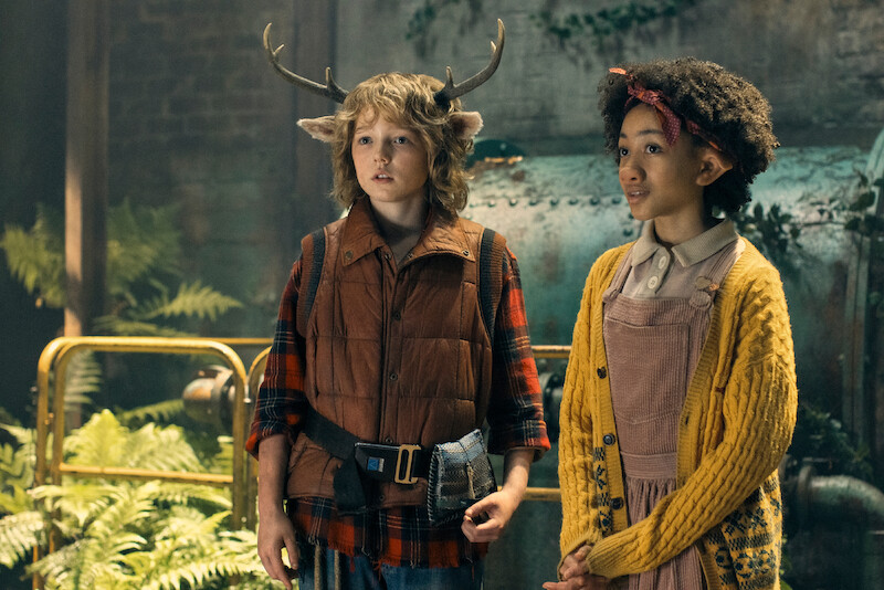 Christian Convery  and Naledi Murray in Season 2 of Sweet Tooth.