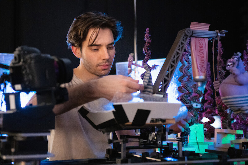 13 Peek behind the scenes at the filming of ‘Wendell & Wild.’