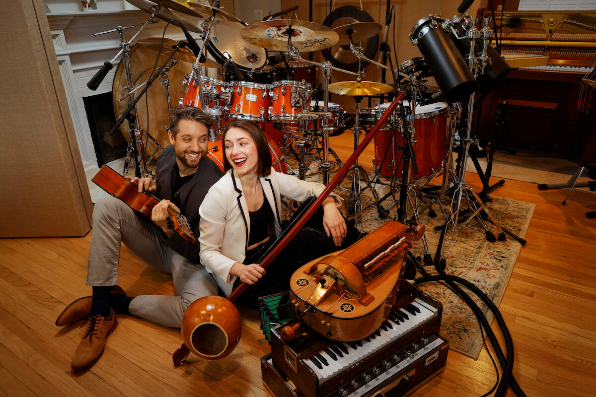 One Piece composers Sonya Belousova and Giona Ostinelli.