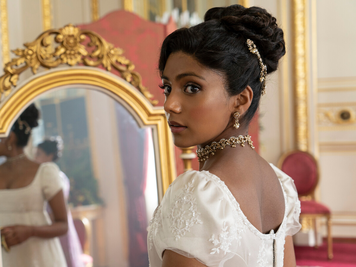 Edwina looks over her shoulder