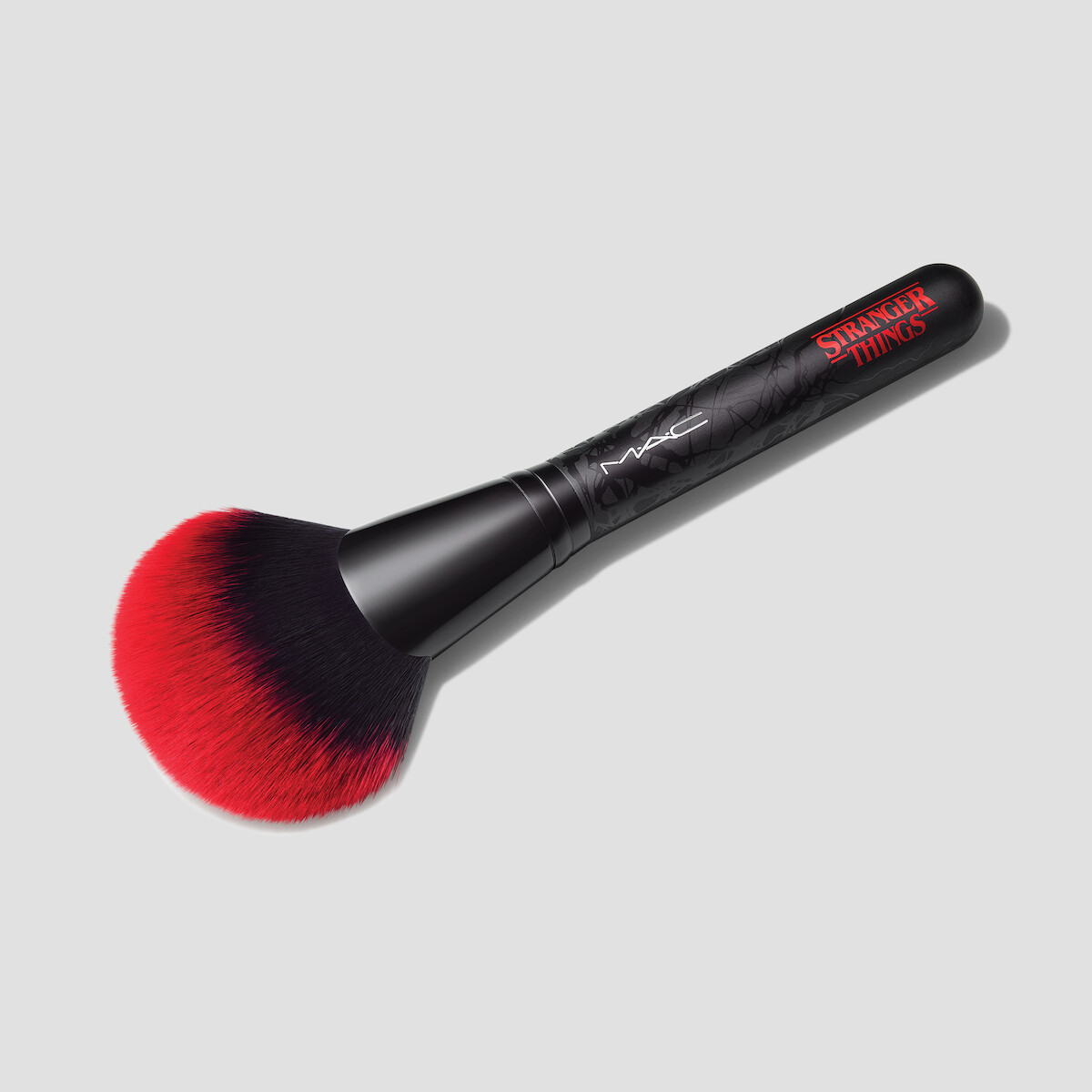 Photo of Stranger Things makeup brushes from the collection with MAC