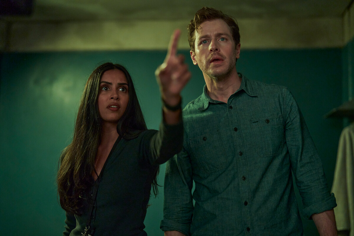 Parveen Kaur as Saanvi Bahl and Josh Dallas as Ben Stone in ‘Manifest’ Season 4.
