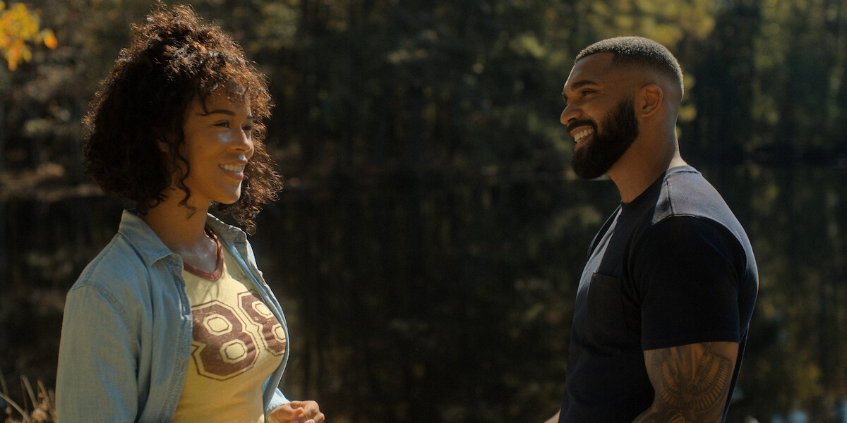 Serayah McNeill and Tyler Lepley as Boaz as Ruth in ‘Ruth & Boaz’