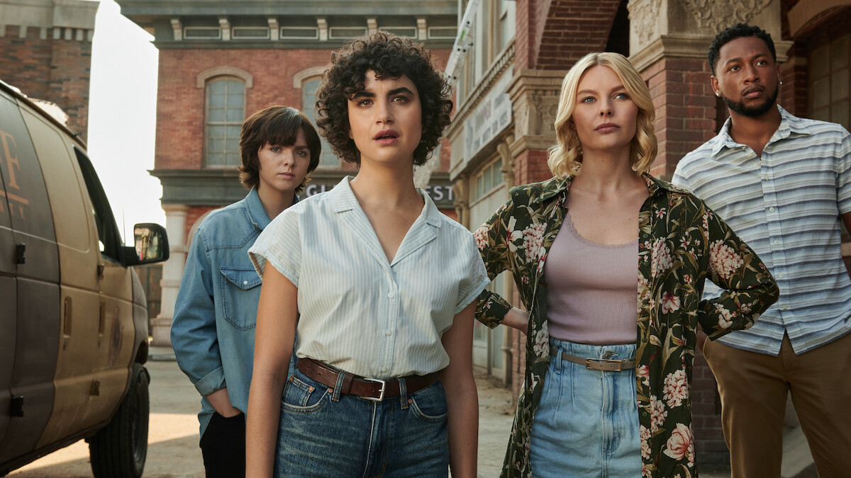 A group of young social media influencers explore a ghost town in Texas