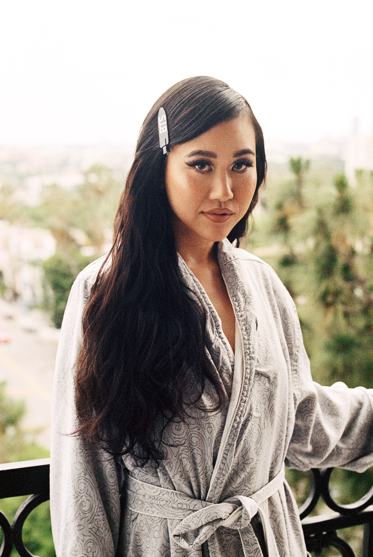 Ramona Young on the balcony.