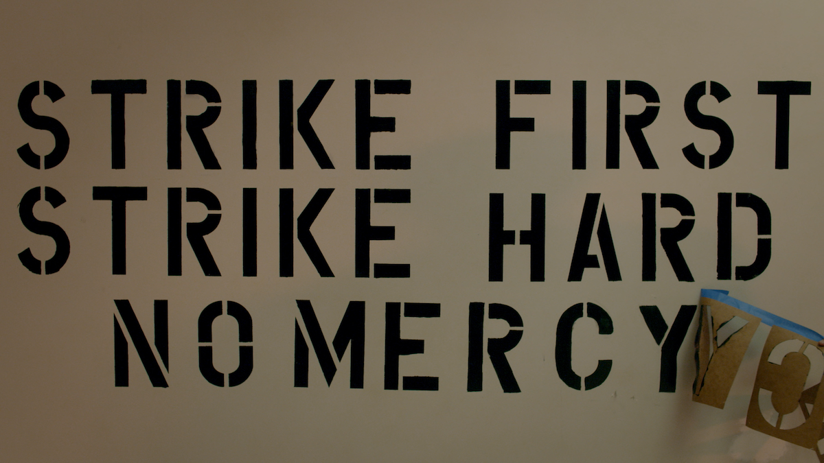A close up of the phrase