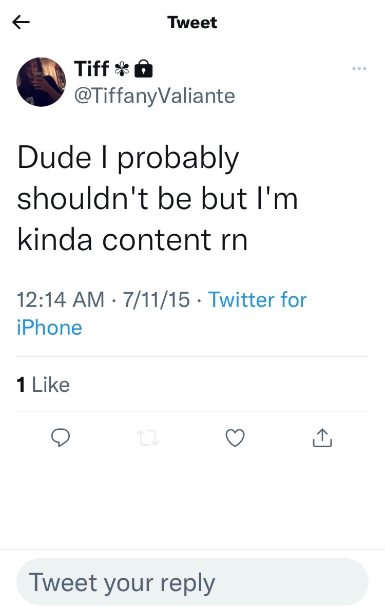 On the day before she died, Tiffany tweeted that she was feeling “content” with her life.  - Photos of Tiffany Valiante