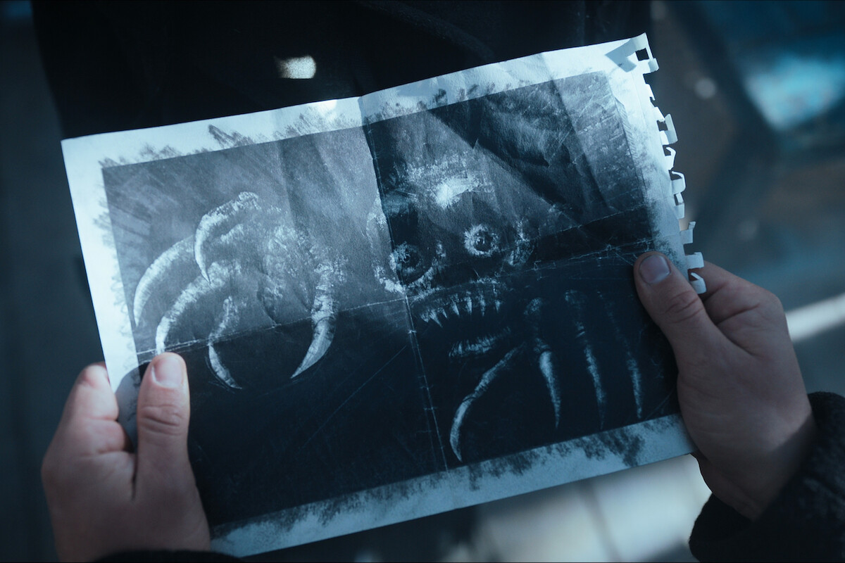Rascunho de Hyde na temporada 1 de ‘Wandinha’.