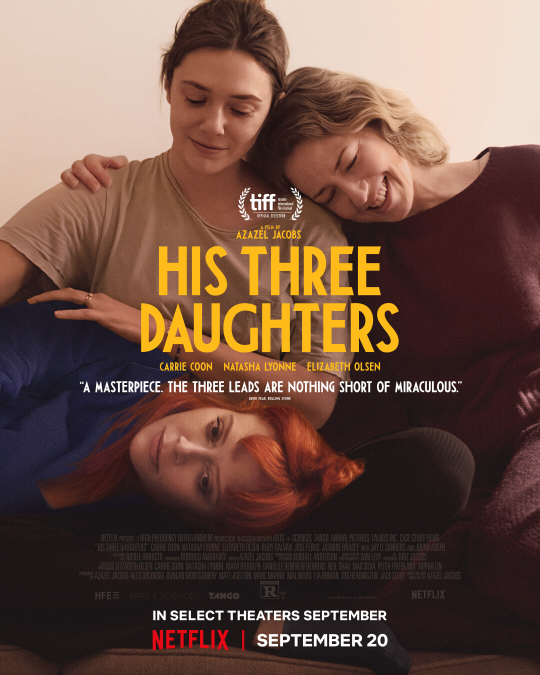 The key art for ‘His Three Daughters.’
