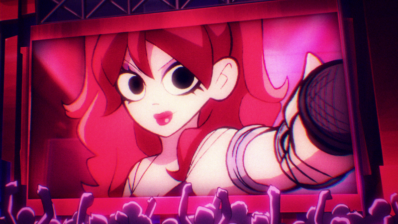 Brie Larson as Envy Adams in Scott Pilgrim Takes Off .