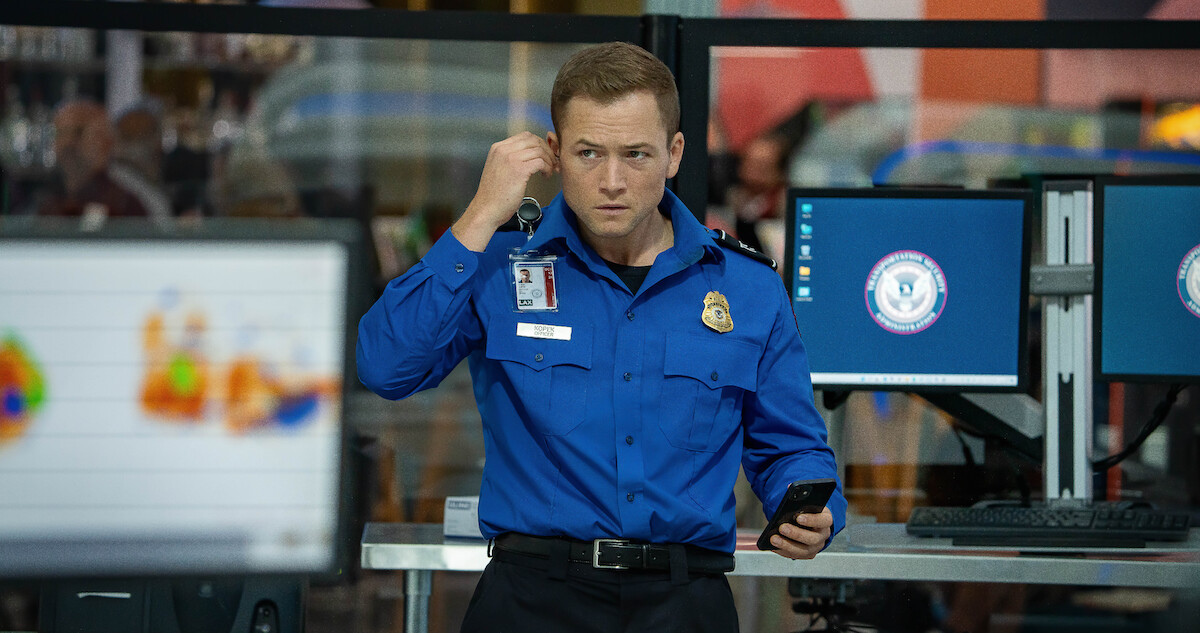 Taron Egerton as Ethan Kopek in 'Carry-On'.