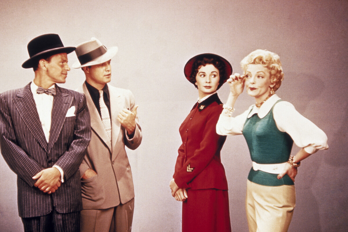 An image of the cast from the film Guys and Dolls