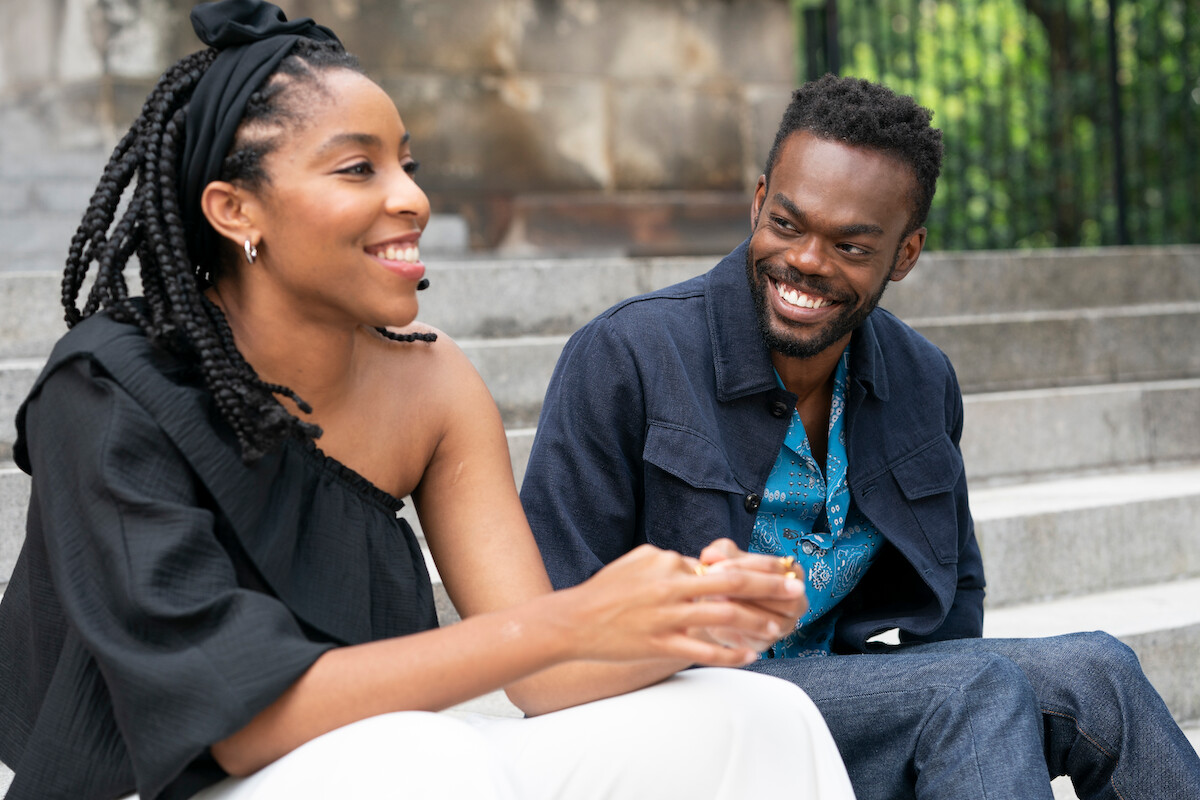 Mia (Jessica Williams) and Marcus (William Jackson Harper) share a flirty moment in ‘Love Life’ Season 2.