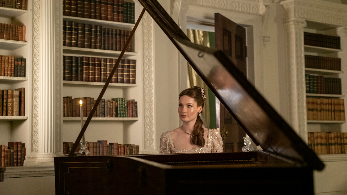 Hannah Dodd as Francesca Bridgerton in 'Bridgerton' Season 3.