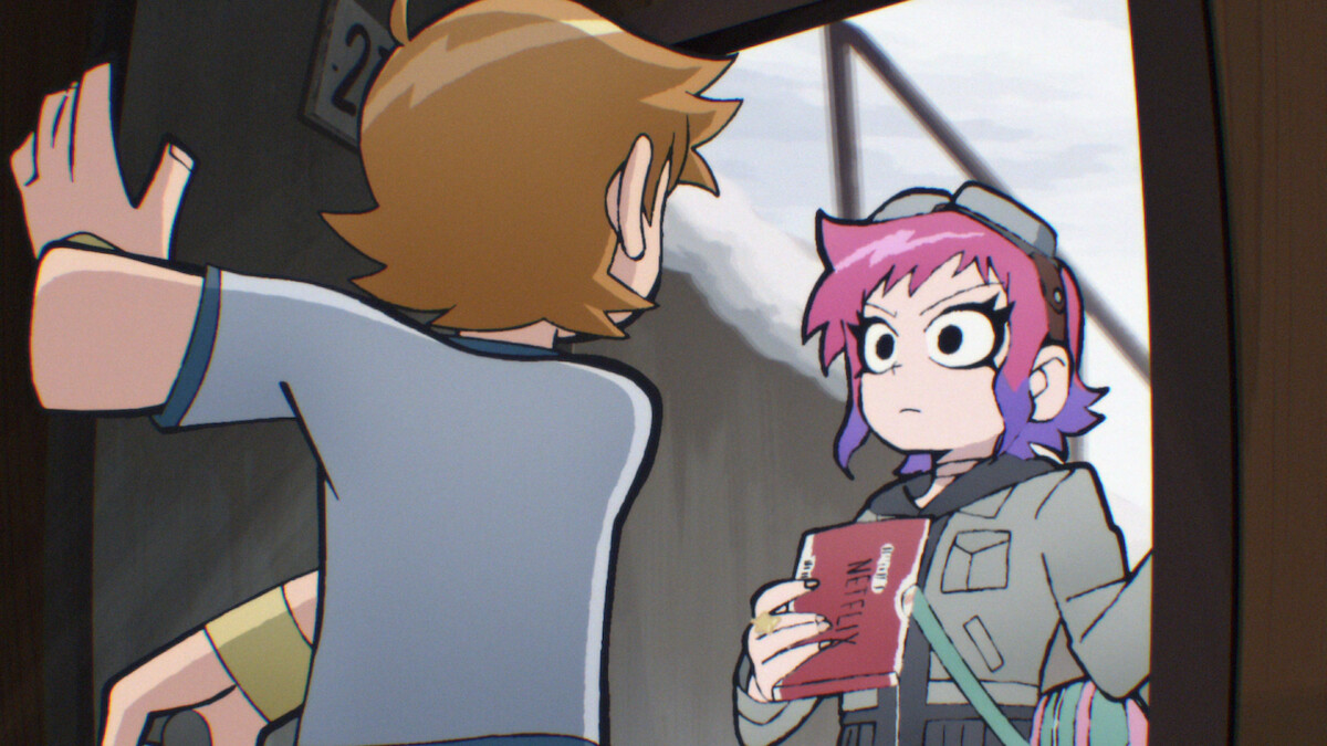 ‘Scott Pilgrim Takes Off’ Season 1, Episode 1, “Scott Pilgrim’s Precious Little Life,” Easter egg