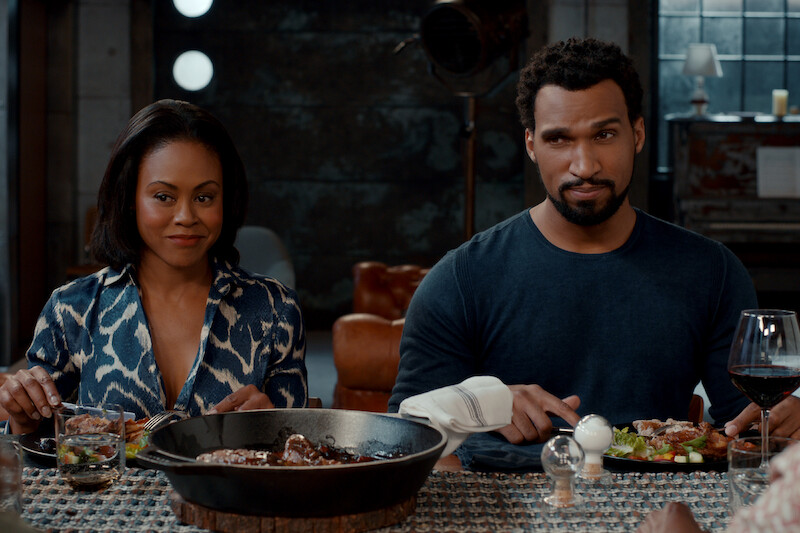 Vinessa Antoine as Simone, Nathan Mitchell as Zion Miller in Season 3 of 'Ginny & Georgia'