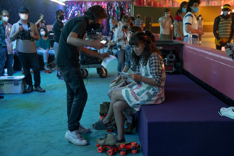 Don’t forget your vomit-green socks to go with your skates! - 68 Behind-the-Scenes pics from ‘Stranger Things’ Season 4 You Have to See Slideshow
